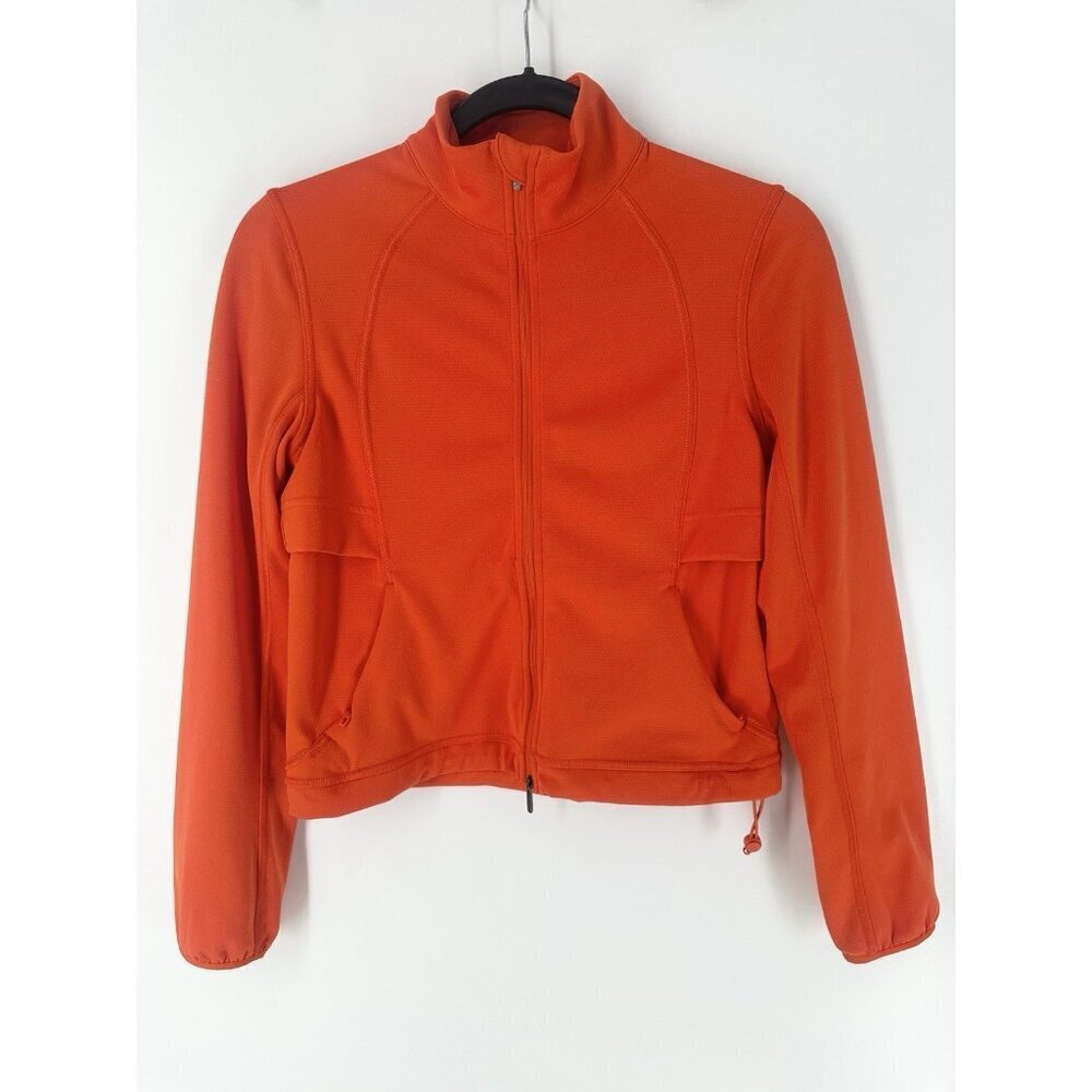 Lululemon Ventilating UV Protection Running Jacket In Solar Orange Womens 0 EUC